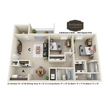 2 Bedroom Upgrade